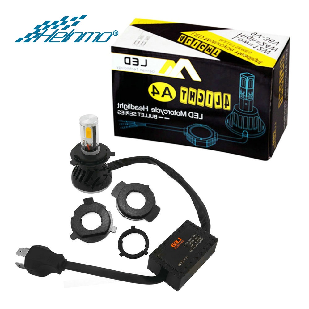 40W รถจักรยานยนต์ LED ไฟหน้าโคมไฟรถมอเตอร์ไซด์ H4 BA20D H/L หลอดไฟ 12V HS1 H6