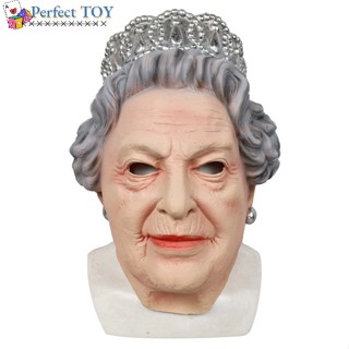 หน้ากากยาง พร็อพคอสเพลย์ Queen Elizabeth Ii สําหรับปาร์ตี้ฮาโลวีน 2022