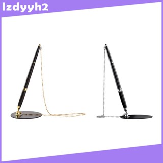 [Lzdyyh2] ปากกาเขียนลายเซ็น พร้อมขาตั้งโลหะ 0.5 มม. สีดํา สําหรับงานแต่งงาน งานพิธี ออฟฟิศ วันวาเลนไทน์