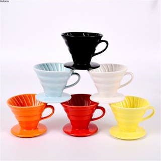 Aubess Aubess ชุดกาแฟ Aubess Coffee Ceramic V60 Spiral Conical Filter Hand-Drip Matte Drip Cup Filter