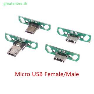 Greatshore บอร์ดทดสอบสายชาร์จ Micro USB ตัวผู้ ตัวเมีย 90 องศา พร้อมหัวเข็ม