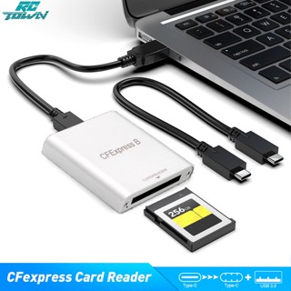 Rctown Cfexpress อะแดปเตอร์การ์ดรีดเดอร์ Type B Usb3.1 Gen2 10Gbps 1DX3 พร้อมไฟแสดงสถานะ LED