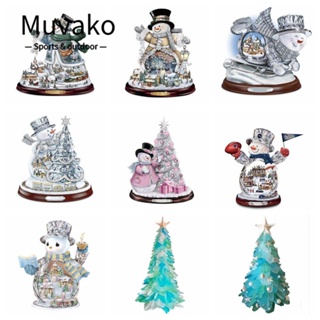 Muvako สติกเกอร์ PVC กันน้ํา ลายต้นคริสต์มาส สําหรับตกแต่งผนัง หน้าต่าง