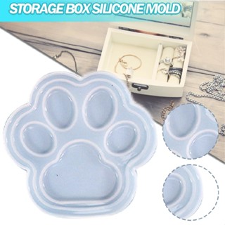 Cat Paw Resin Mold Jewelry Storage Box Silicone Mold Container Case Casting Mold