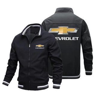 Chevrolet LOGO baseball uniform Malibu Cruze EQUINOX Cavalier Traverse Captiva Suburban Tahoe spark Groove car shop custom work clothes stand collar large size long-sleeved sweater Aviator Jacket