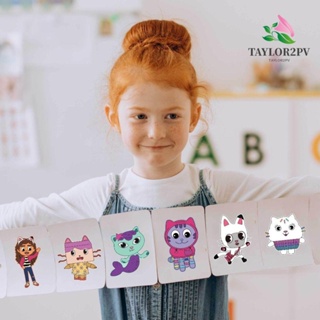 Taylor2pv สติกเกอร์ตัวต่อ ลาย Make A Face กันน้ํา Diy สําหรับตกแต่งบ้านตุ๊กตา 12 แผ่น