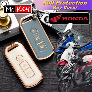 【Mr.Key】เคสกุญแจรถจักรยานยนต์ สําหรับ Honda PCX160 LEAD125 NS110R SH300 Click150 Vario150