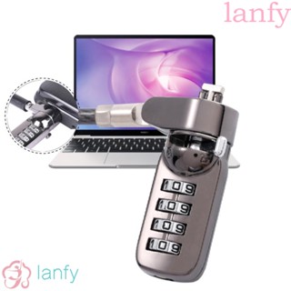 Lanfy สายเคเบิ้ลล็อกโน้ตบุ๊ก กันขโมย แบบใส่รหัสผ่าน 4 หลัก หมุนได้ 360 องศา ปลอดภัย