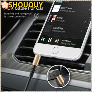 Shououy สายแจ็คลําโพง Aux MP3 4 สําหรับโทรศัพท์มือถือ รถยนต์