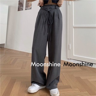 Moon  กางเกงขายาว คาร์โก้ กางเกง เชือกอเมริกันคลาสิค Cargo pants 2023 NEW คุณภาพสูง รุ่นใหม่ Stylish ทันสมัย TN220164 36Z230909