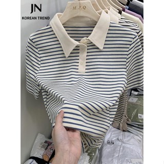 JN Studio  เสื้อยืด ครอป เสื้อยืดผู้หญิง สไตล์เกาหลี  พิเศษ Stylish สบาย High quality A99J0MD 36Z230909