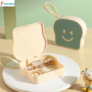 Creative Toast Shape Design กล่องเก็บเครื่องสำอางแบบพกพา / ที่เก็บเครื่องประดับ ICECUBE