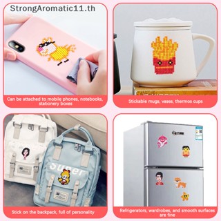 Strongaromatic สติกเกอร์เพชร ลายการ์ตูนปลาหมึกน่ารัก ตามตัวเลข งานฝีมือ DIY สําหรับเด็ก