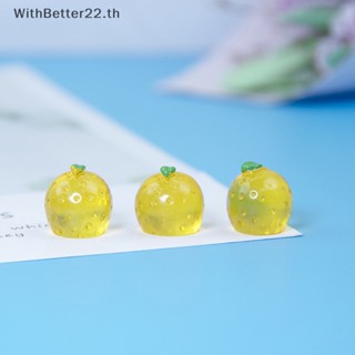 Withbetter จี้กิ๊บติดผมเรซิ่น รูปการ์ตูนผลไม้ 3D ขนาดเล็ก DIY 5 ชิ้น