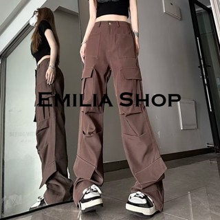 EMILIA SHOP กางเกงขายาว กางเกงขายาวผู้หญิง สไตล์เกาหลี  สบาย ins Korean Style ทันสมัย A90M0AX 36Z230909