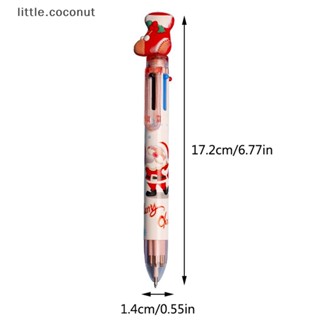 [little.coconut] ปากกาลูกลื่น ลายต้นคริสต์มาส สโนว์แมน กวาง 6 สี สําหรับโรงเรียน สํานักงาน