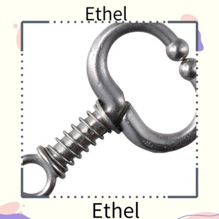 Ethel1 แหวนจมูกวัว สเตนเลส ล็อกอัตโนมัติ คีมสปริง สีเงิน อุปกรณ์เสริม สําหรับฟาร์มวัว สามี