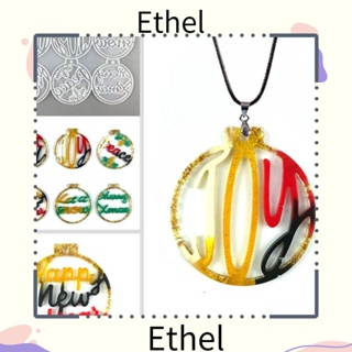 Ethel1 แม่พิมพ์ซิลิโคนเรซิ่น อีพ็อกซี่ UV รูปคริสต์มาส สําหรับทําต่างหู DIY