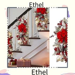 Ethel1 พวงหรีดคริสต์มาส DIY สําหรับตกแต่งบ้าน กลางแจ้ง