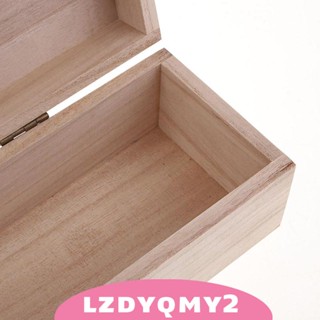 [Lzdyqmy2] กล่องไม้เก็บของ ทรงสี่เหลี่ยมผืนผ้า ขนาดเล็ก ไม่ลงสี