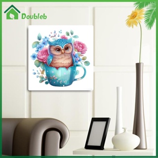 【Doub X ✮】ภาพวาดปักเพชร ทรงกลม ลายนกฮูก 5D DIY สําหรับตกแต่งบ้าน ✮