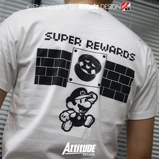 เสื้อยืดแขนสั้น ผ้าฝ้าย พิมพ์ลาย Super Mario Attitude JDM style สําหรับผู้ชาย