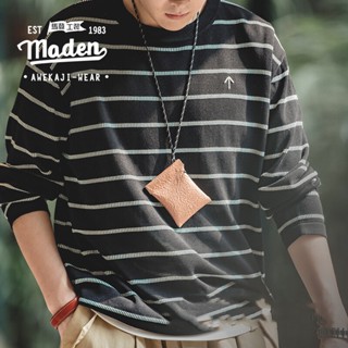 Maden ใหม่ เสื้อกันหนาวลําลอง แขนยาว คอกลม ปักลาย สไตล์อเมริกัน แฟชั่นฤดูใบไม้ร่วง สําหรับผู้ชาย 2023