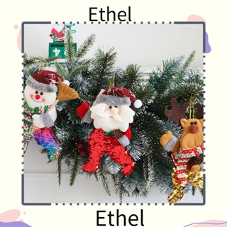 Ethel1 ตุ๊กตากวาง ซานตาคลอส ประดับเลื่อม สําหรับแขวนตกแต่ง