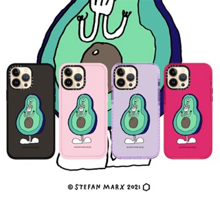 Casetify X Stefan Marx- เคสโทรศัพท์มือถือแบบนิ่ม ใส กันกระแทก ลาย Avocad RosePink สําหรับ iPhone 14 13 12 11 Pro MAX IX XS MAX XR 6 6s 7 8 Plus