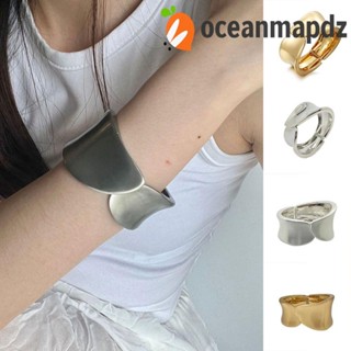 Oceanmapdz กําไลข้อมือ เปิดกว้าง ไม่สม่ําเสมอ สไตล์ยุโรป อเมริกัน ชนกลุ่มน้อย น่ารัก กําไลข้อมือ โลหะผสม เด็กผู้หญิง