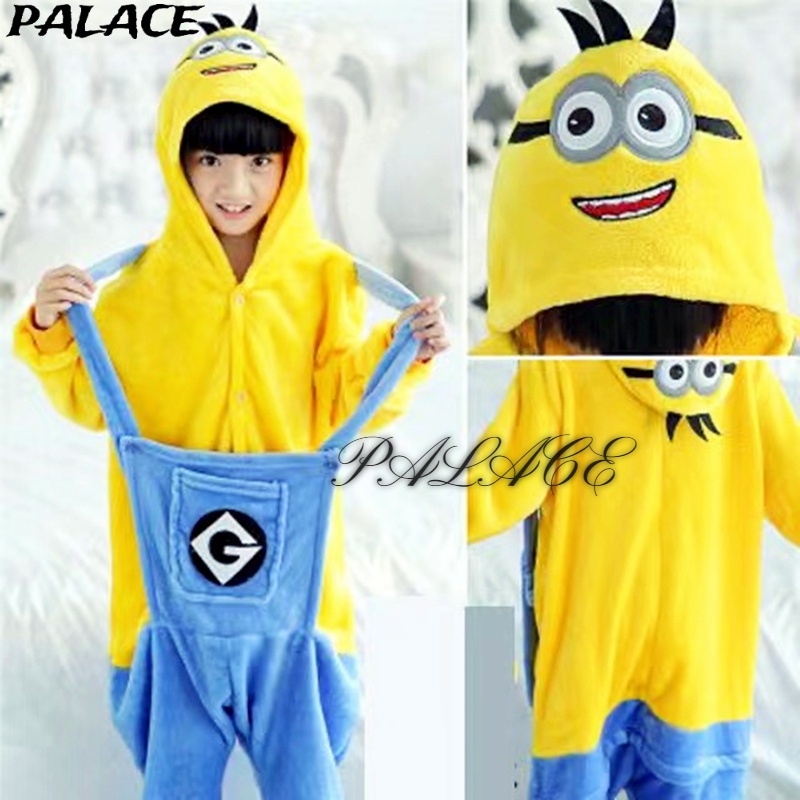 PALACE พร้อมส่ง ชุดมาสคอต ก๊อตจิ ชุดก๊อตจิ มินเนี่ยนน ชุดมาสคอตเด็ก ชุดนอนน่ารัก