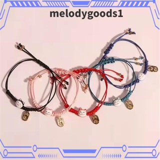 Melodygoods1 สร้อยข้อมือ จี้รูปแมวนําโชค น่ารัก แฮนด์เมด แฟชั่นสําหรับผู้หญิง