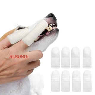 Alisond1 แปรงสีฟันสุนัข 8/12 ชิ้น ซักได้ ไม่ทอ สําหรับทําความสะอาดฟัน ทนต่อการกัด ทนต่อการสึกหรอ แปรงทันตกรรม สําหรับสัตว์เลี้ยง