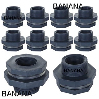 Banana1 ข้อต่อถังเก็บน้ํา Pvc แบบเกลียวคู่ สีเทา 1 นิ้ว ทนทาน 10 ชิ้น