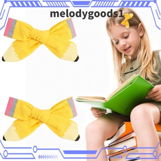 Melodygoods1 กิ๊บติดผม ผ้าฝ้ายโพลีเอสเตอร์ แฮนด์เมด สําหรับนักเรียนหญิง