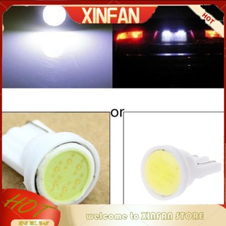 Xinfan หลอดไฟ COB SMD T10 W5W LED สว่างมาก สีขาว 1 หลอด