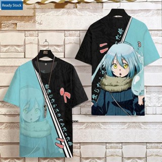 【พร้อมส่ง】เสื้อยืดแขนสั้น พิมพ์ลาย That Time I Got Reincarnated as a Slime About My พลัสไซซ์ สําหรับผู้ชาย