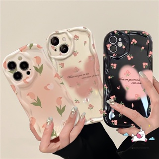 เคสโทรศัพท์มือถือแบบนิ่ม ลายดอกทิวลิป หัวใจ ดอกไม้ สีชมพู สําหรับ Vivo Y36 Y16 Y02 Y27 Y11 Y35 Y17 Y22 Y15s Y91 Y21 Y15 Y21s Y33 Y12s Y31 Y20i Y91C Y12 Y22s Y30 Y20 Y51 Y15A Y20s Y12i Y50