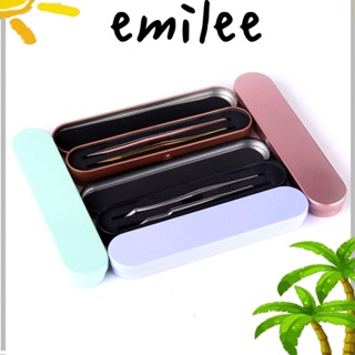 EMILEE กล่องเก็บแหนบ อลูมิเนียม โลหะ คุณภาพสูง มี 6 สี