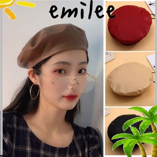 EMILEE หมวกเบเร่ต์ หมวกบีนนี่ ให้ความอบอุ่น เข้ากับทุกการแต่งกาย สไตล์ฝรั่งเศส สําหรับผู้หญิง