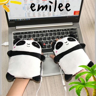 Emilee ถุงมือไฟฟ้า ทําความร้อน ตุ๊กตา ชาร์จ USB ตะขอปรับได้ อุ่นมือ