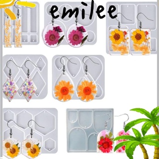 Emilee แม่พิมพ์ซิลิโคนเรซิ่น หลายขนาด สีขาว สําหรับทําต่างหู เครื่องประดับ 7 ชิ้น