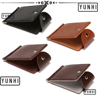 Yunhi กระเป๋าสตางค์ ใบสั้น วินเทจ Hasp กระเป๋าใส่เหรียญ อเนกประสงค์