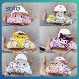 ♫ Sanrio Shark Clip กิ๊บระเบิดการ์ตูนน่ารัก Hello Kitty Bangs Clip Girl Heart Hairpin สำหรับของขวัญตกแต่งกลางแจ้ง