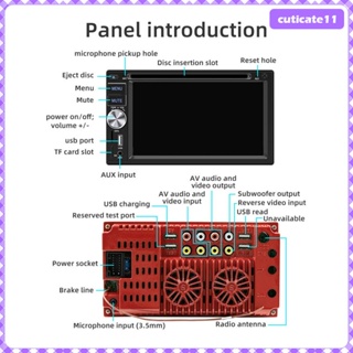 [Cuticate1] เครื่องเล่นมัลติมีเดีย DVD CD วิทยุสเตอริโอ 6.2 นิ้ว หน้าจอ USB สําหรับ Android Auto