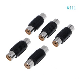 Will อะแดปเตอร์ปลั๊กแจ็คเชื่อมต่อ RCA Female to RCA Female o Video Cable 5 ชิ้น