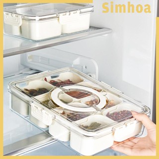 [SIMHOA] ถาดแบ่งเสิร์ฟ เครื่องปรุง พร้อมถาด สําหรับบ้าน อาหารแห้ง