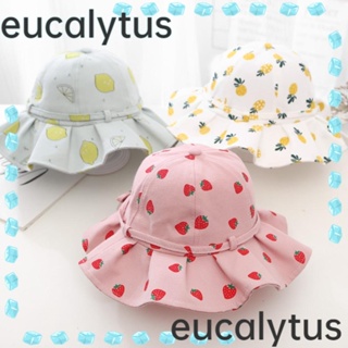 Eucalytus1 หมวกกันแดด ประดับโบว์ แฟชั่นฤดูร้อน สําหรับเด็ก