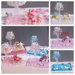 Cleoes ชุดโคมไฟกลางคืน เรซิ่น กาว ลาย Cinnamoroll My Melody สร้างสรรค์ DIY ของเล่น สําหรับเด็กผู้หญิง