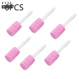 ⭐24H SHIPING ⭐Abrasive Mounted Stone 10mm Grinding head 3mm Shank 6PCS Pink Rotary Tool